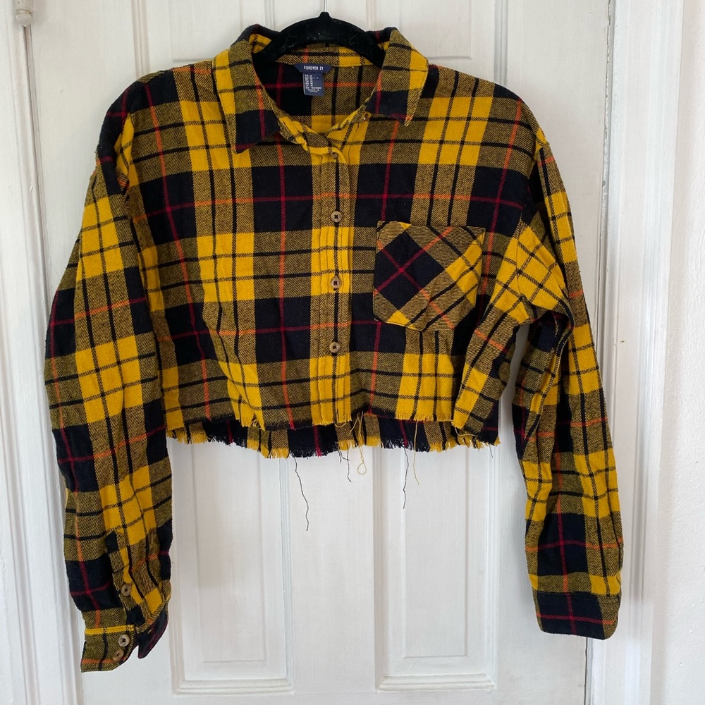 Cropped Plaid Shirt